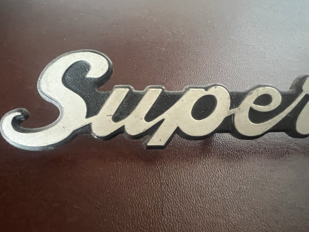 🔴 FIAT 131 stemma auto SUPERMILLEFIORI emblema logo scritta metallo vintage