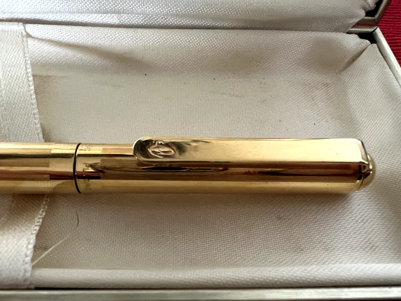 Elmitex Stylo-Plume Sphère By Montegrappa Plaqué Or Avec Boîte Vintage