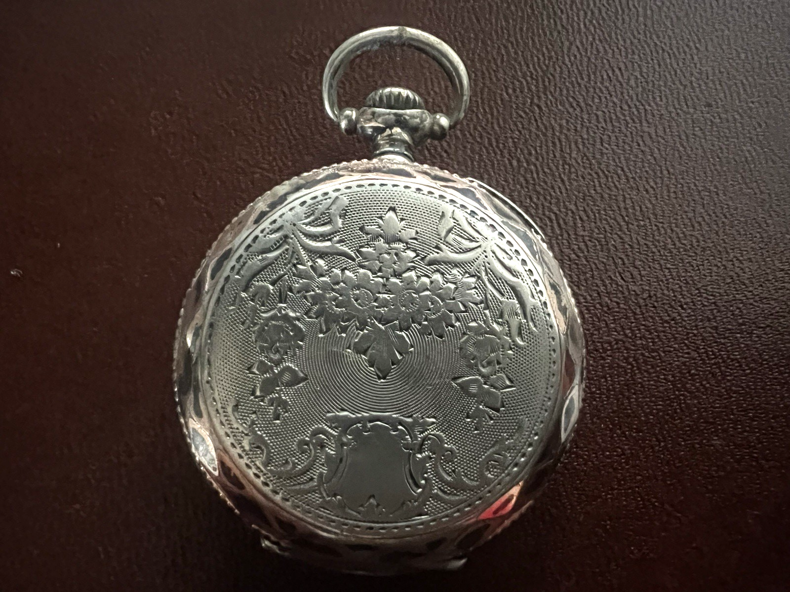 🔴 Orologio tasca ARGENTO 800 donna revisionare parti vintage UNION HOROLOGERE 1