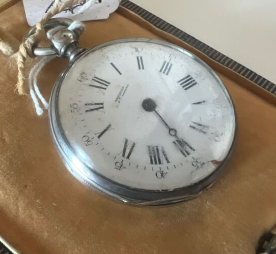 🔴 RENAULT orologio tasca ARGENTO 800 cilindri da revisionare parti vintage