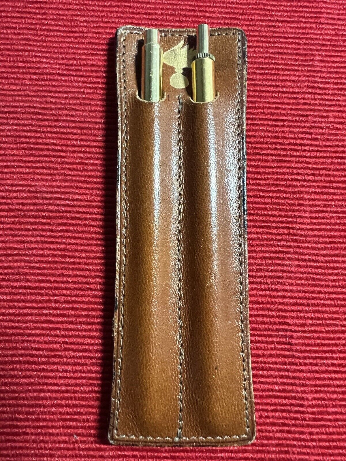 🔴 CARABINIERI Kugelschreiber mit Druckknopf + Druckbleistift, vergoldet, schreibt im Vintage-Stil 