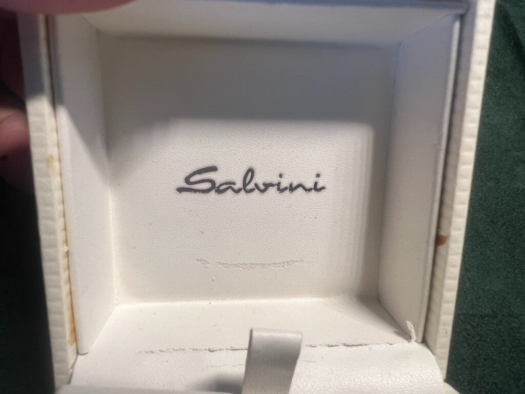 🔴 SALVINI scatola anello gioiello custodia astuccio cofanetto 6,9x6,9 cm