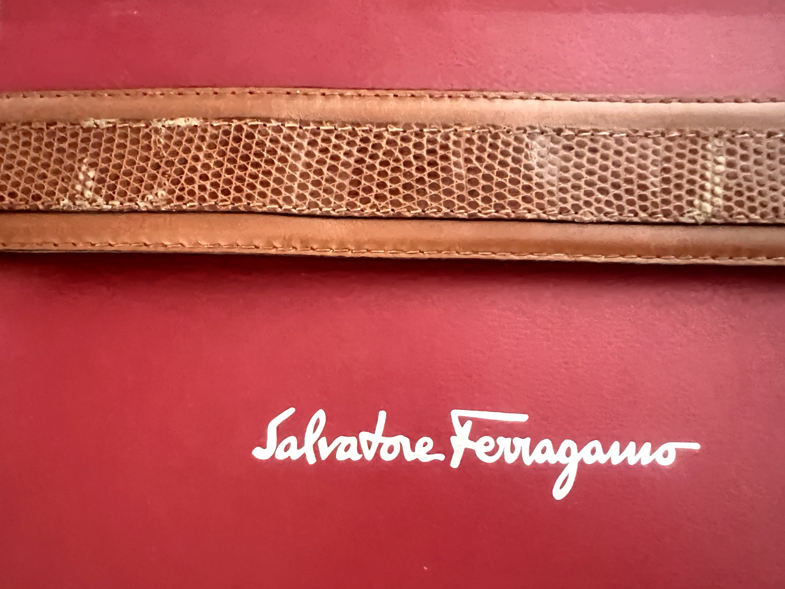 Salvatore Ferragamo Femme Ceinture Brun Colori Doré Avec Signes L 87