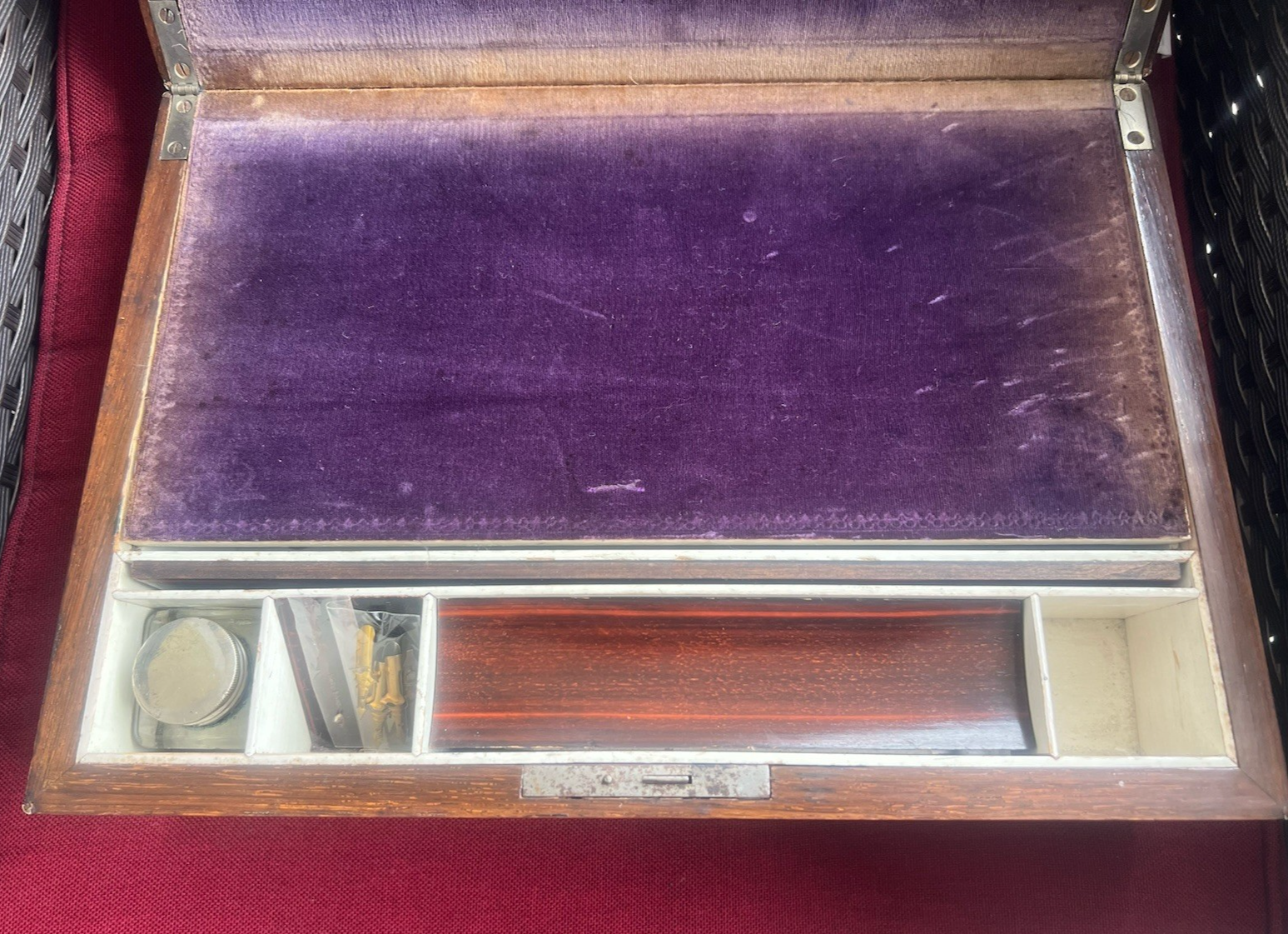 Secretary Desk Travel Georgian Nut Solid Wood Kingdom UK Original Early '800