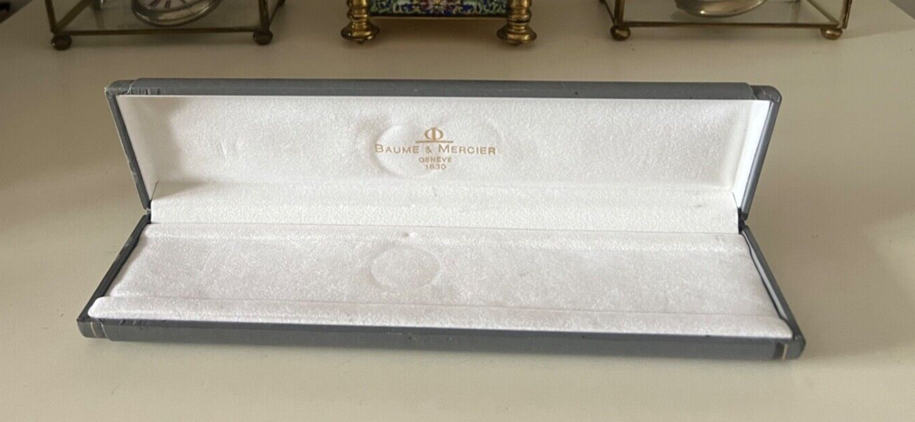 🔴 BAUME & MERCIER box scatola orologio similpelle custodia vintage