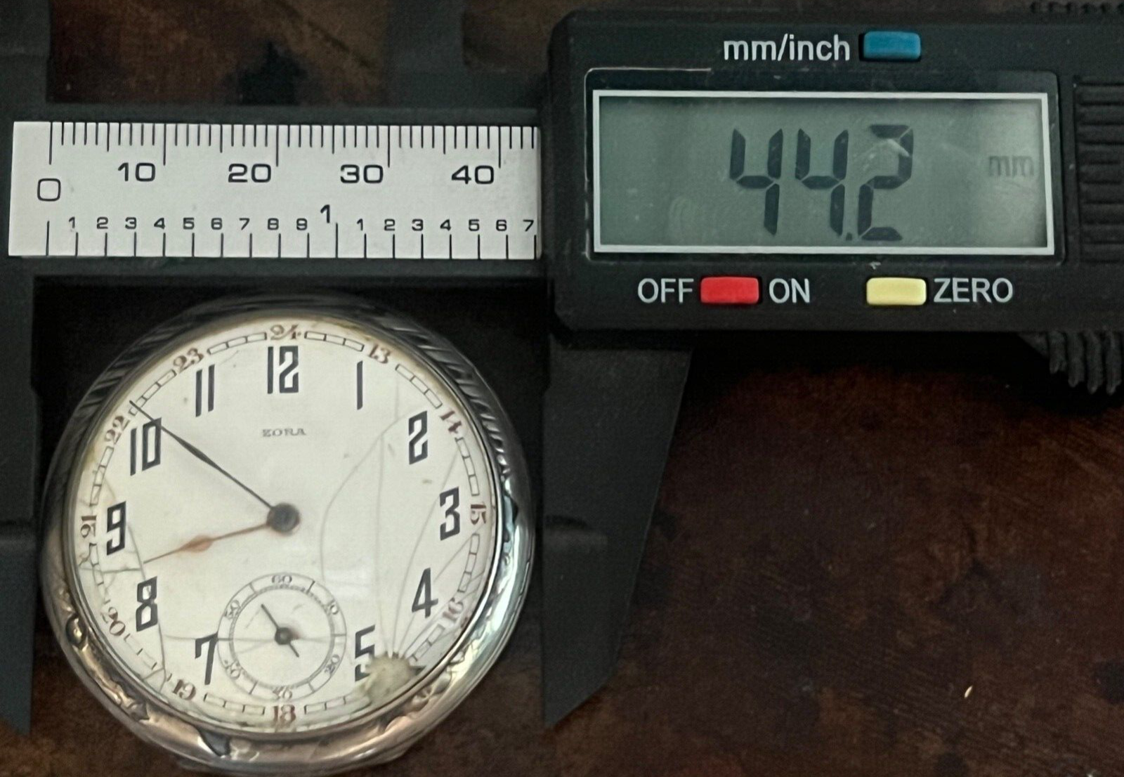 Zora Orologio Poche Argent 800 Étui Ciselé De Examen Pièces Vintage