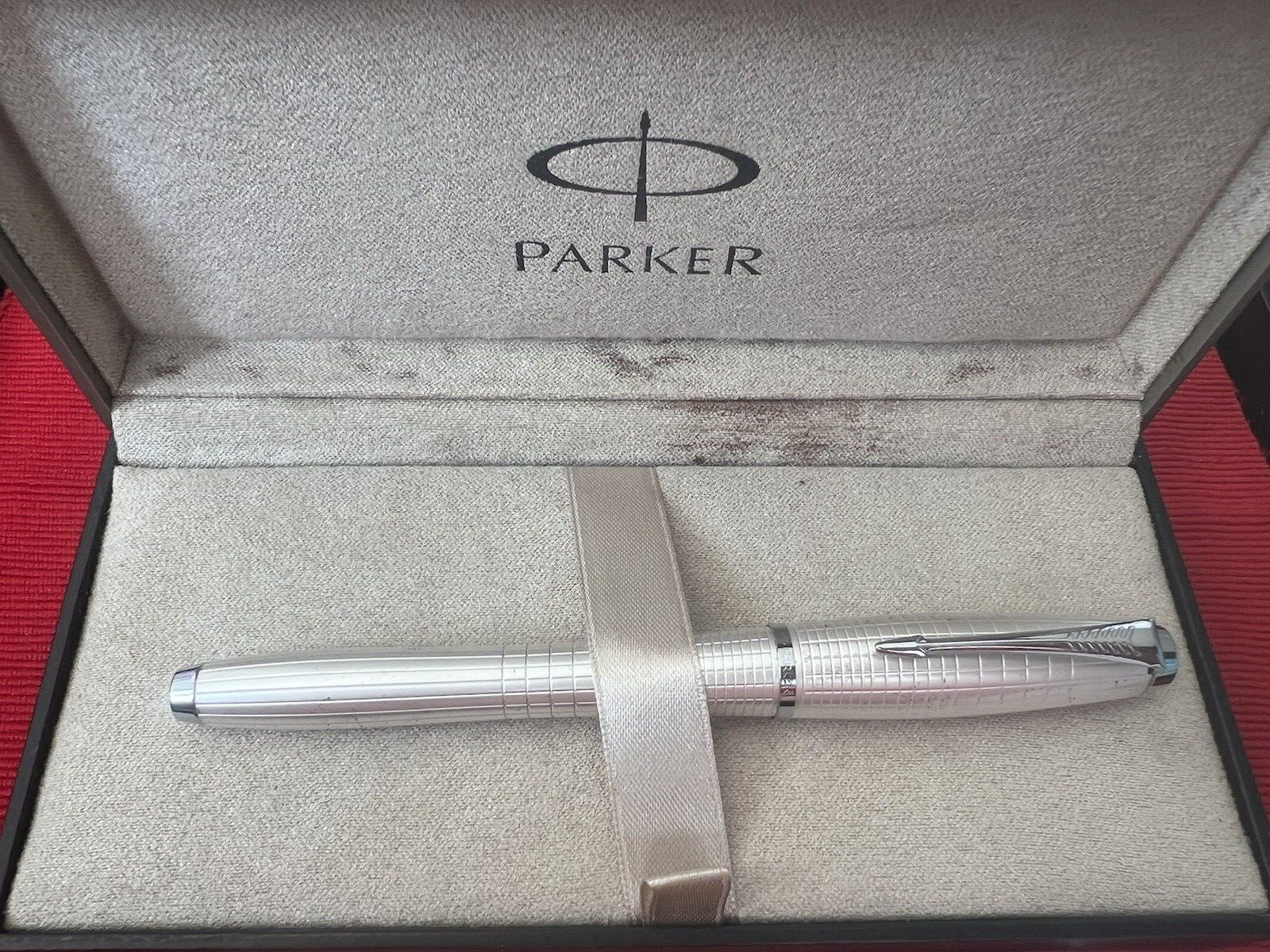 🔴 PARKER penna stilografica URBAN PREMIUM cromata satinata e lucida scrive