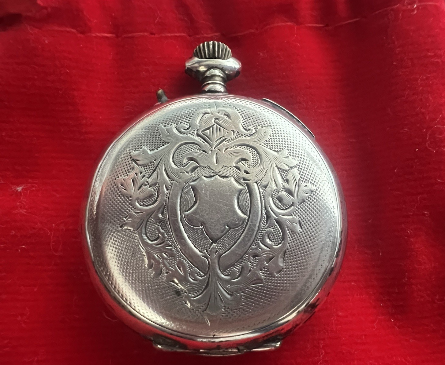 🔴 Orologio tasca ARGENTO 800 donna da revisionare parti vintage REMONTOIR 4