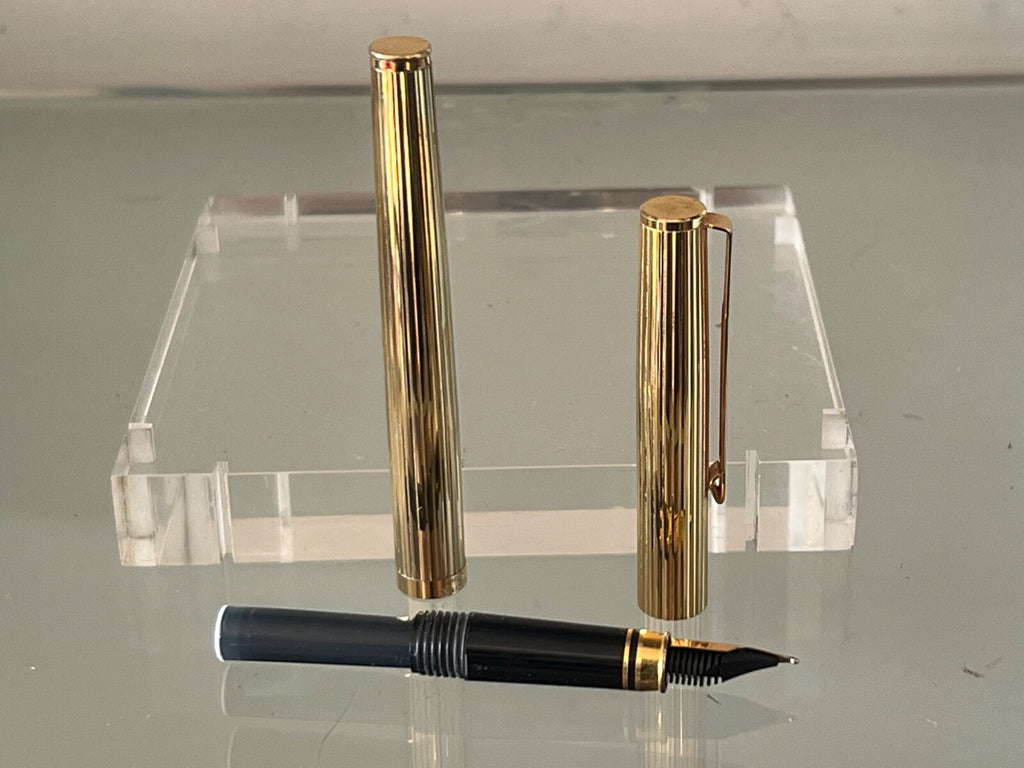 Rowenta Stylo-Plume Stylo à Plume Doré Relief Le Allemand A Cartouche, Vintage