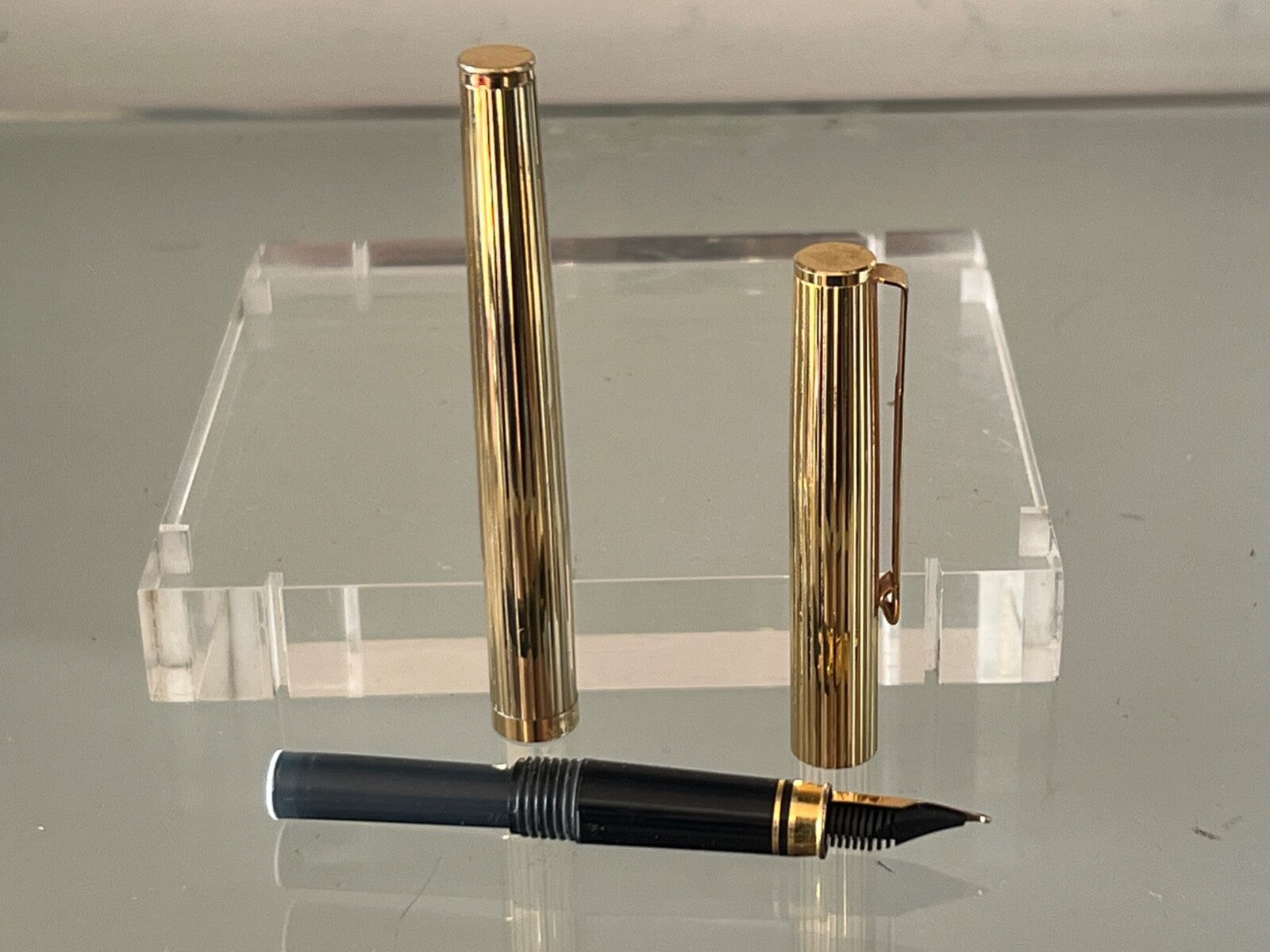 Rowenta Stylo-Plume Stylo à Plume Doré Relief Le Allemand A Cartouche, Vintage