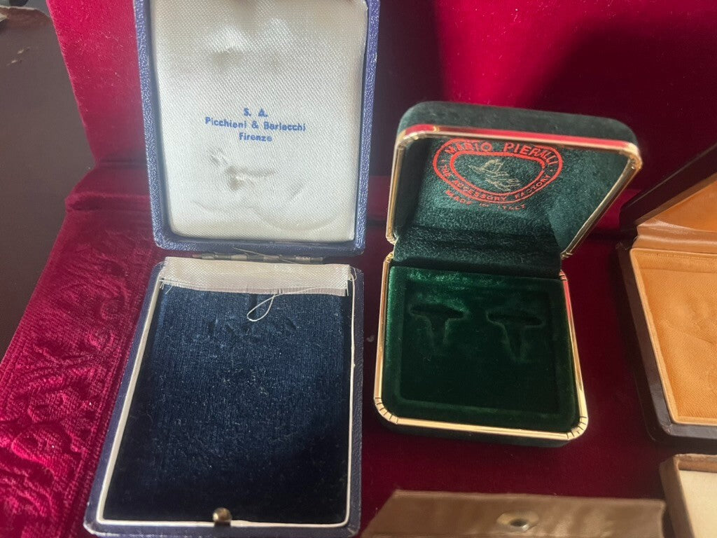Boîtes Bijoux Cas Münzetuis Münzetui Cas Lot 6 Pièces Vintage 
