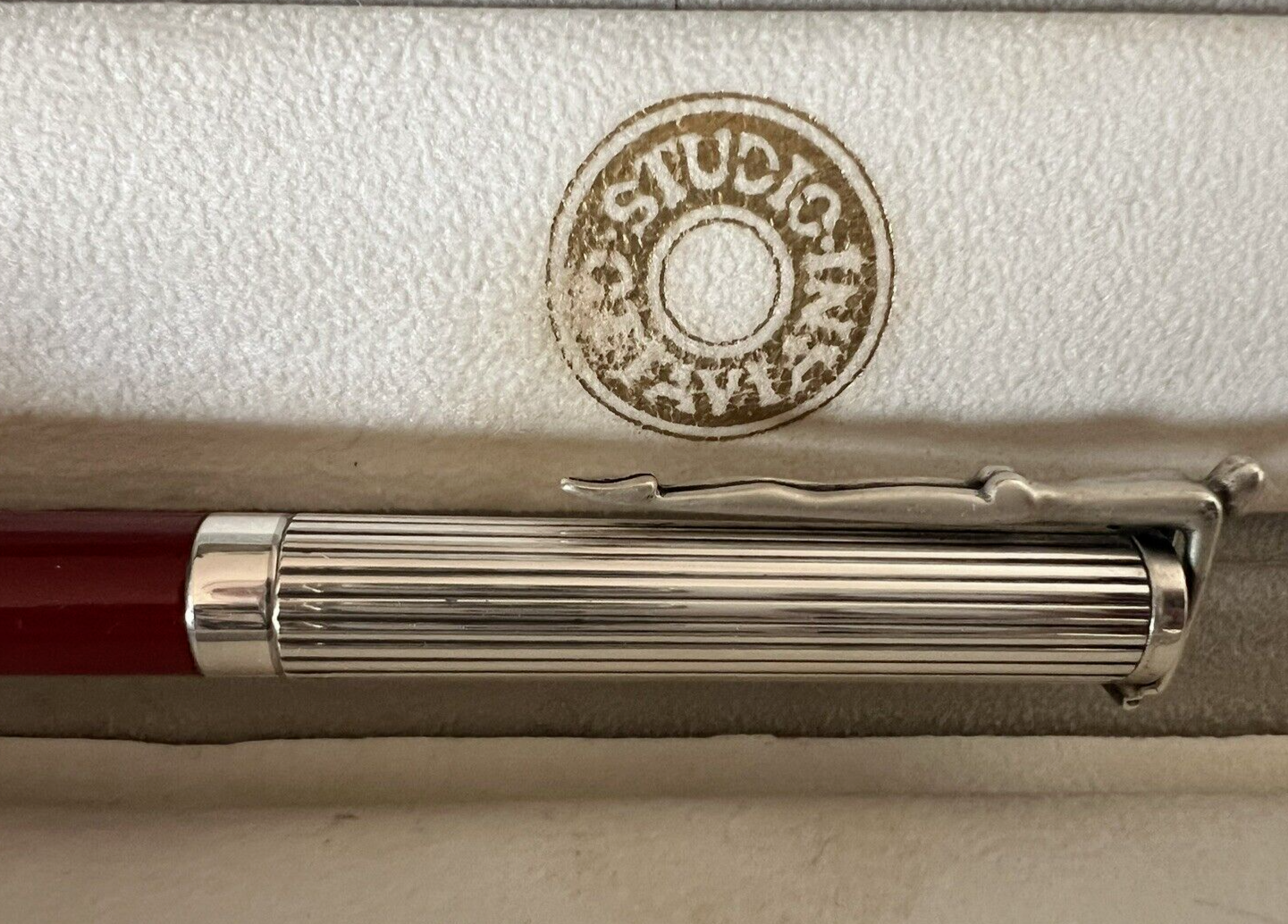 🔴 OTTAVIANI penna stilografica ARGENTO MASSICCIO 925 lacca scultura corpo uomo