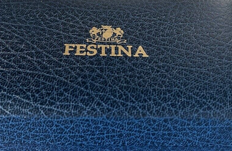 🔴 FESTINA scatola orologi DOPPIA pelle garanzia tagliando anni 2000 COMPLETA