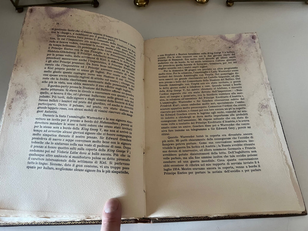 🔴 Book TWO MEETINGS BETWEEN COUSINS Georg Von Base Italian 1st EDITION EARLY 1900s 