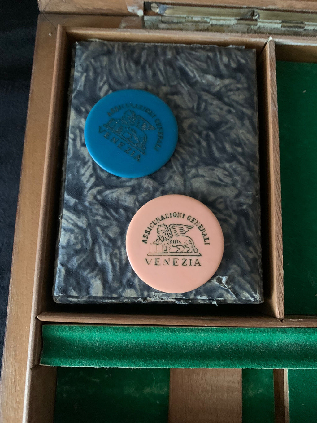 🔴 CARTE GIOCO REPUBBLICA 1951 francesi scatola sigle ARGENTO vintage