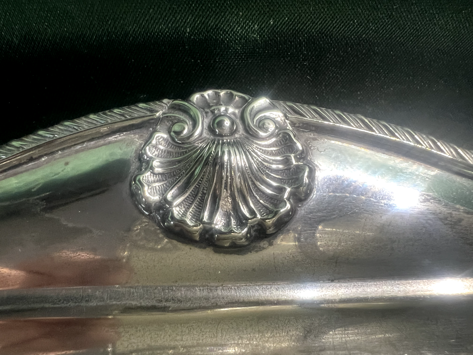 Walker & Hall Encrier Sheffield Coquillages Exemplaire Numéroté Vintage