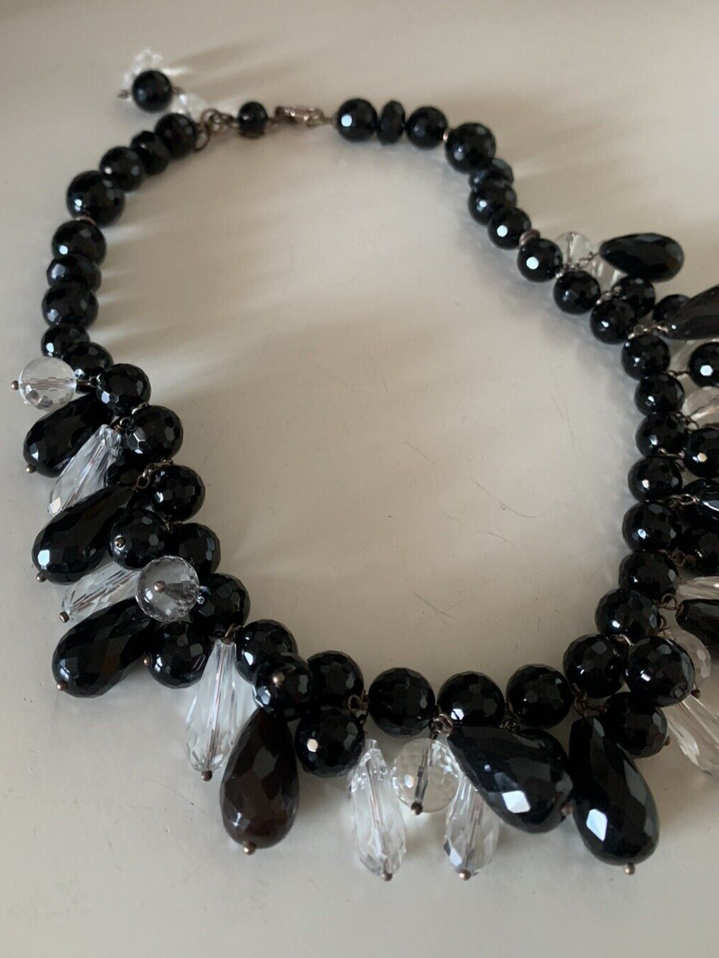 DEA GIOIELLI Silver Plated Gold Necklace With Natural Onyx Gemstones 