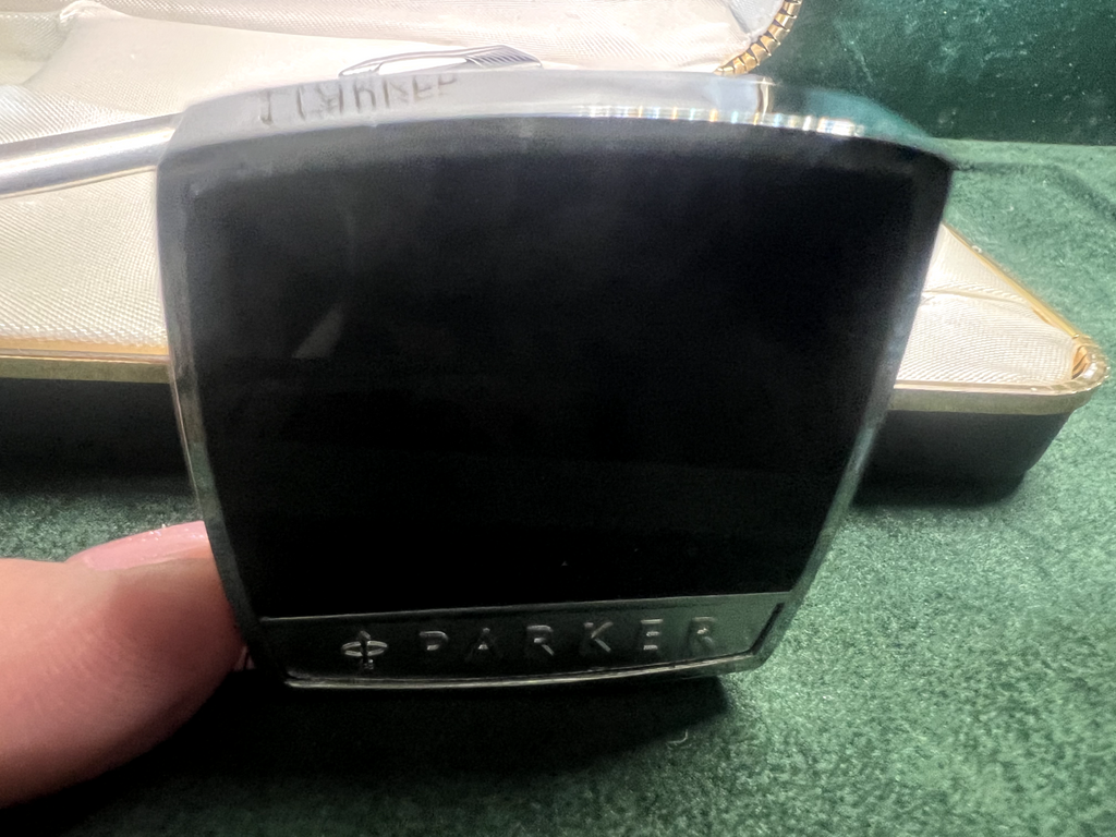 🔴 PARKER penna sfera cromata CON METRO lacca garanzia ed astuccio