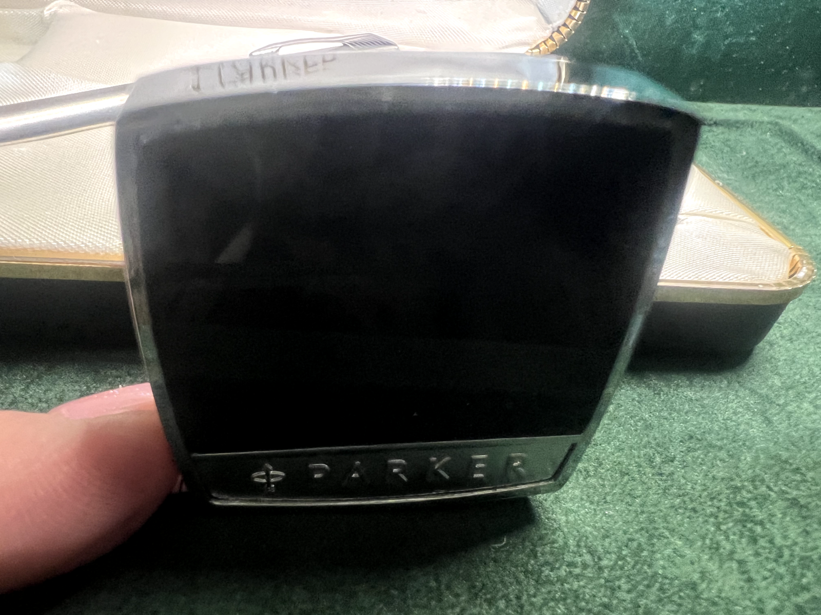 🔴 PARKER penna sfera cromata CON METRO lacca garanzia ed astuccio