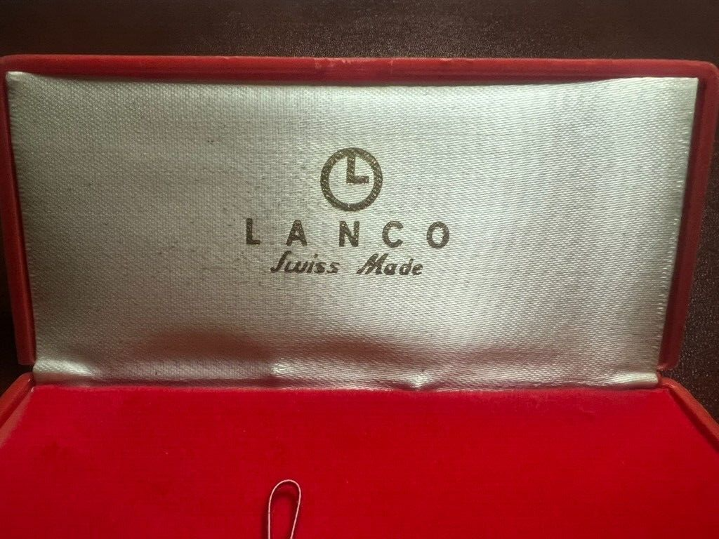 🔴 LANCO box scatola orologio polso astuccio cofanetto rosso vintage