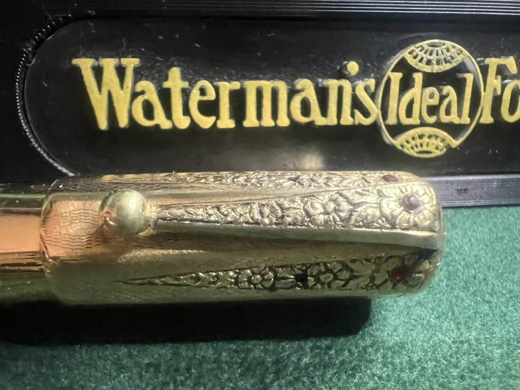 🔴 WATERMAN'S CHISELS AND STONES Einziehbarer Füllfederhalter, funktioniert, Vintage D 
