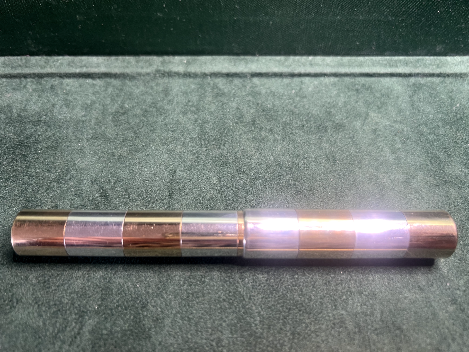 🔴 Penna sfera ARGENTO 925 MASSICCIO due toni FORTE PESO rara