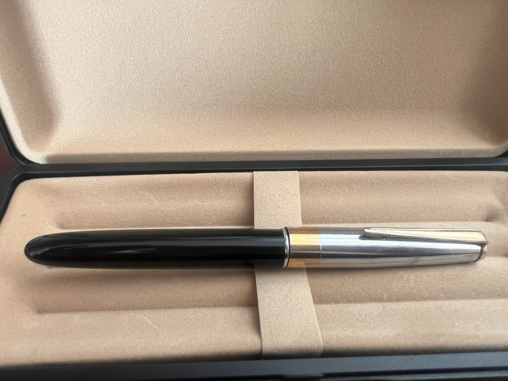 Stylo-Plume Stylo à Plume Noire Piston Aerodinamico Or Écrit Vintage C 