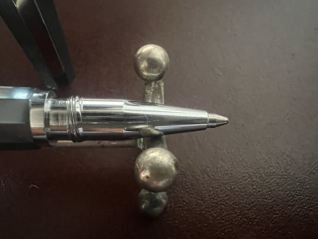 🔴 GIULIANO MAZZUOLI penna sfera Moka metallo grigio iridescente 1 modello