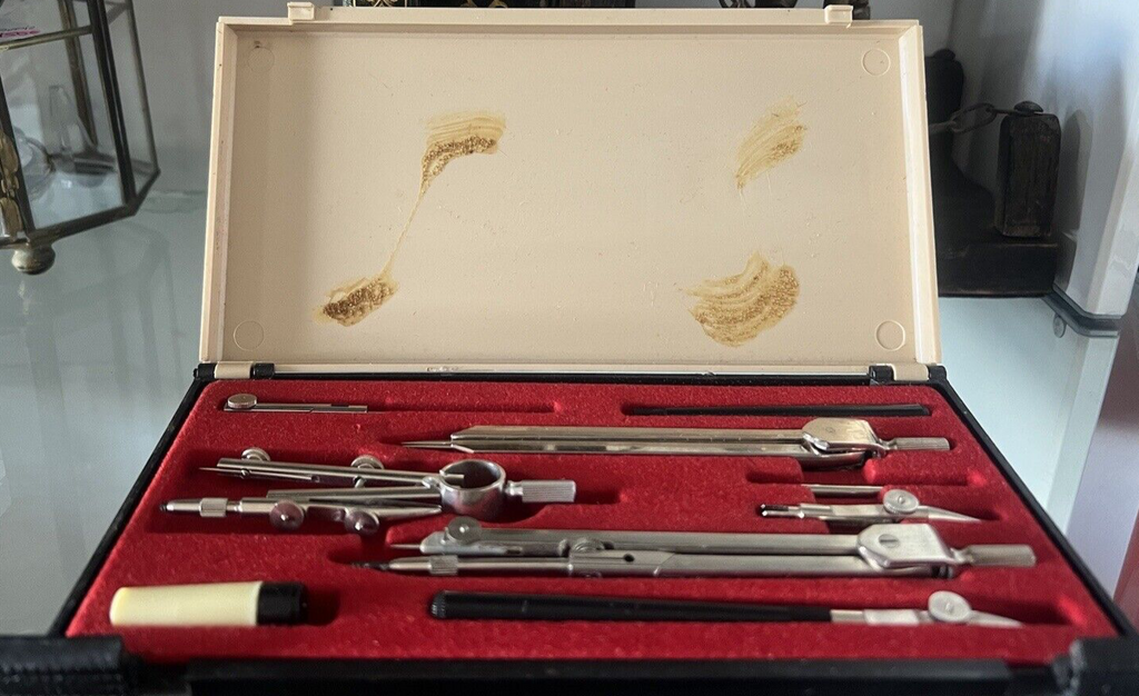 Atlas Compasses Design Technical Case Set Sg 43 Vintage