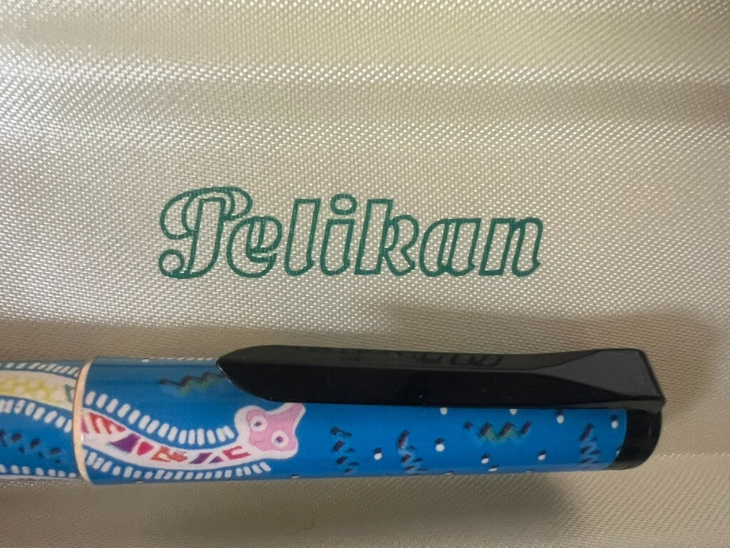 🔴 PELIKAN Moovie Film Blue Snake Füllfederhalter, unbenutzt, Vintage 