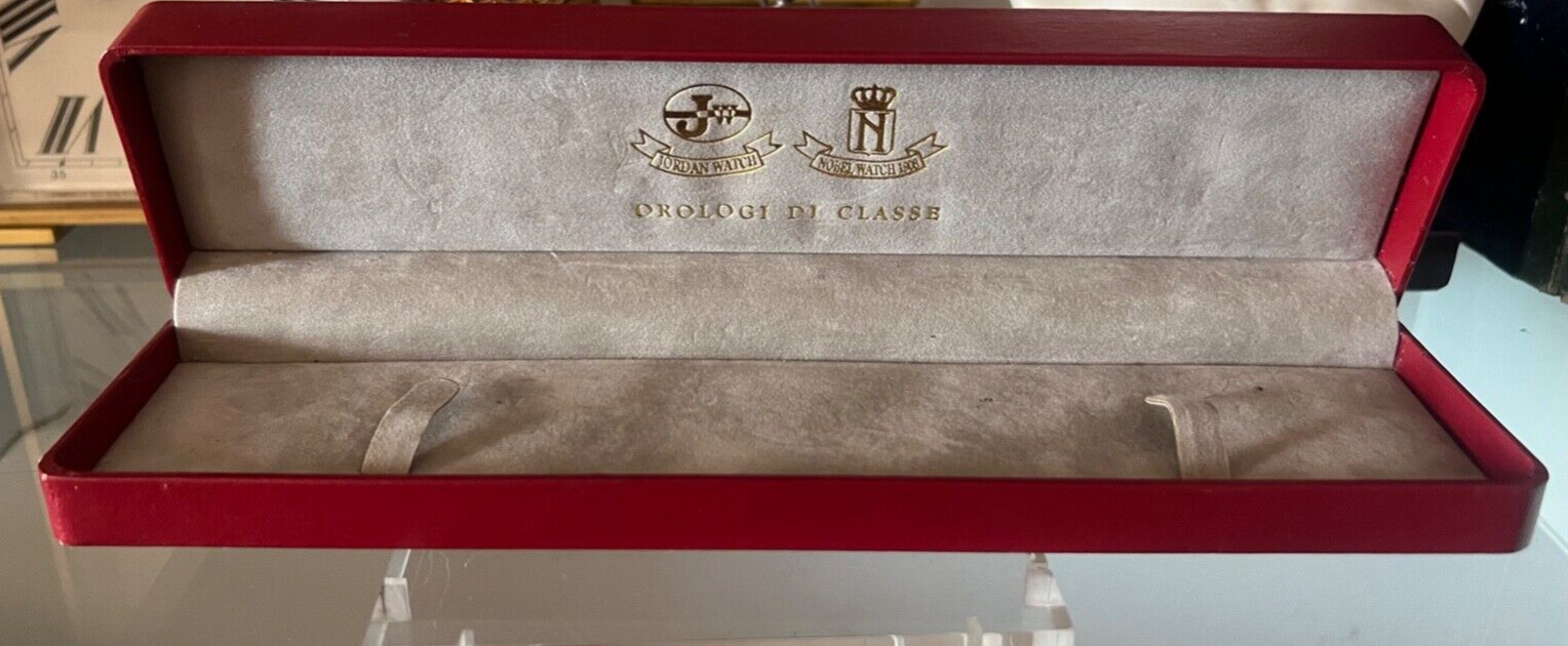 🔴 JORDAN WATCH e NOBEL WATCH OROLOGI DI CLASSE scatola similpelle rossa 1908
