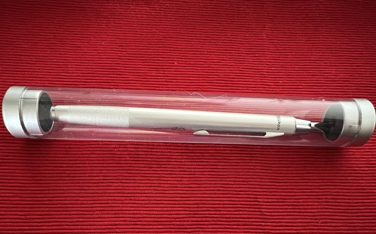 🔴 PELIKAN mechanical pencil satin chrome plated METAL lead 0.5 writes 