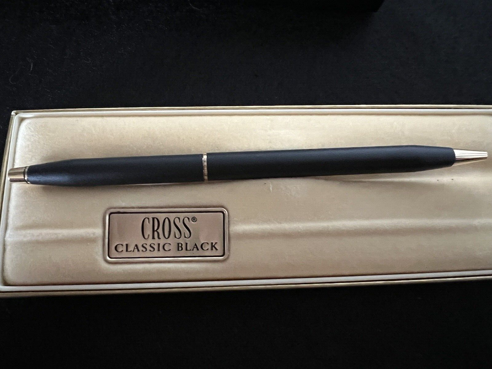 Cross Stylo-Plume Sphère Laque Noire Classique 2502 Écrit Boîte Livret Rétro C