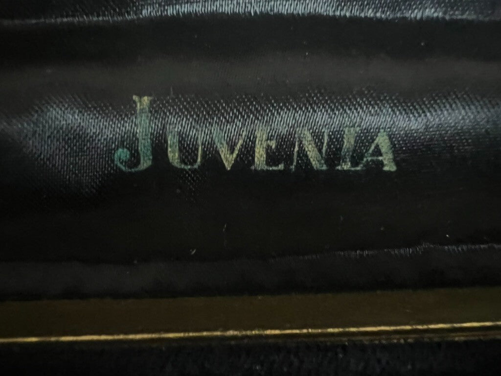 🔴 JUVENIA Uhrenbox, Vintage-Gehäuse aus beflocktem Karton 