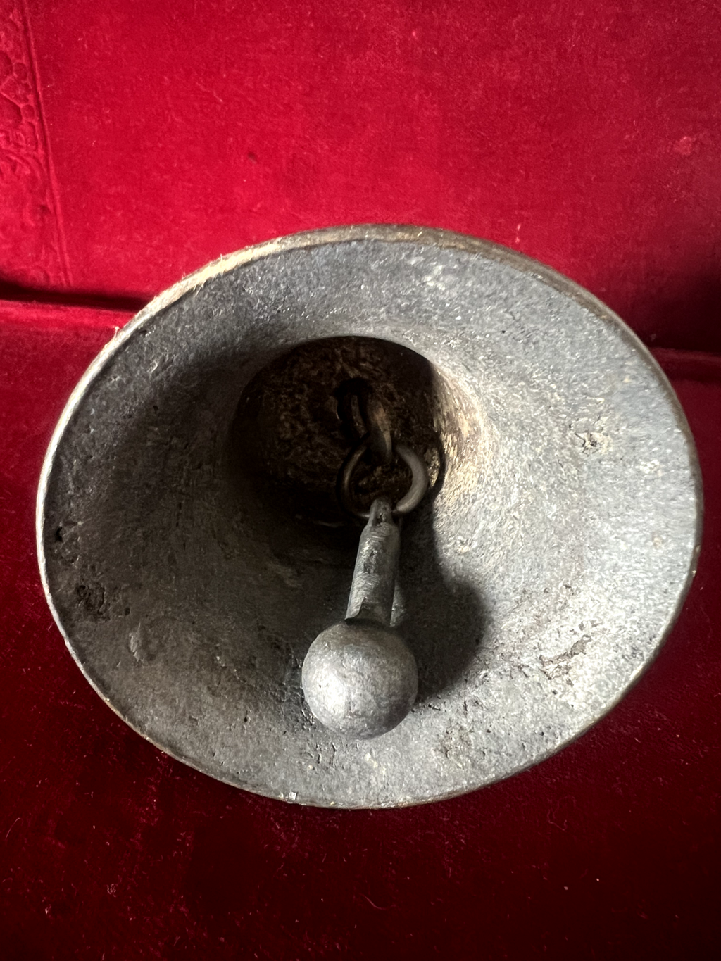 🔴 CAMPANELLO campanella campana metallo bronzo statua Napoleone h 12 cm vintage