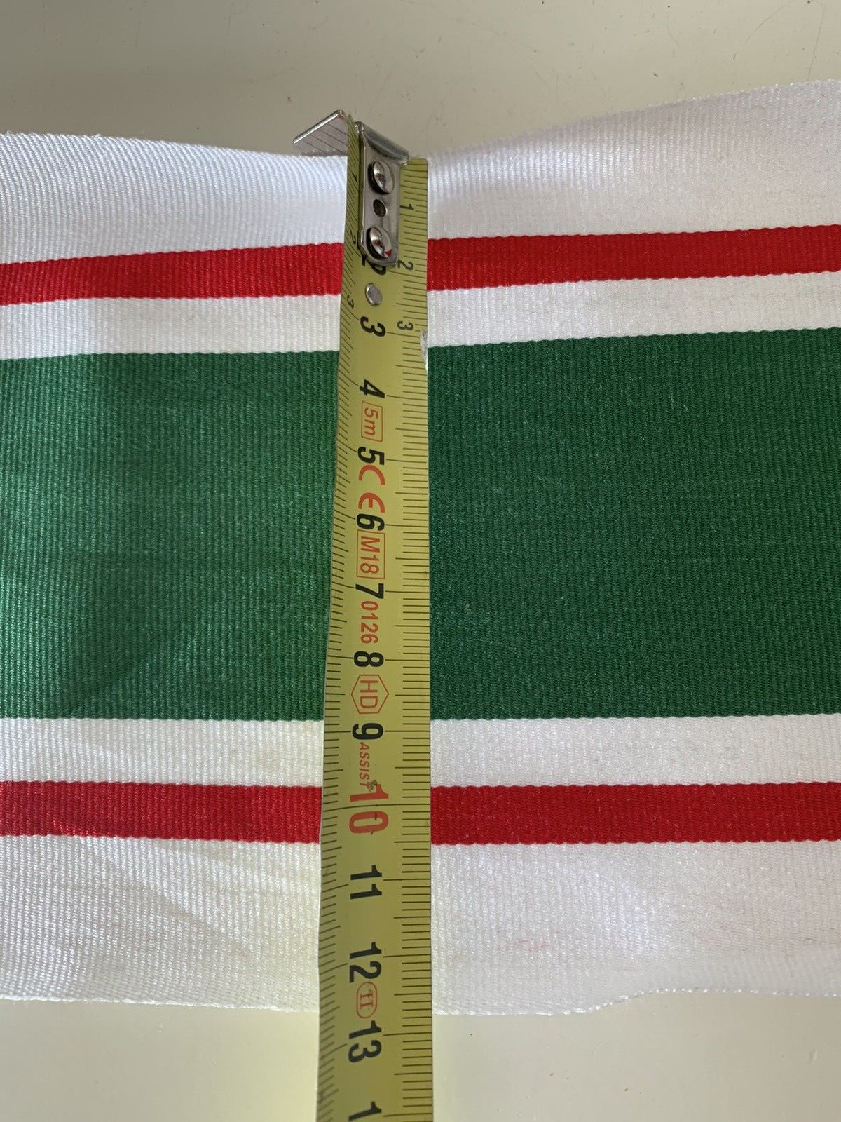 Ruban Italie Bannière Tricolore Tissu H 13 Événement Fête Parade 10 M