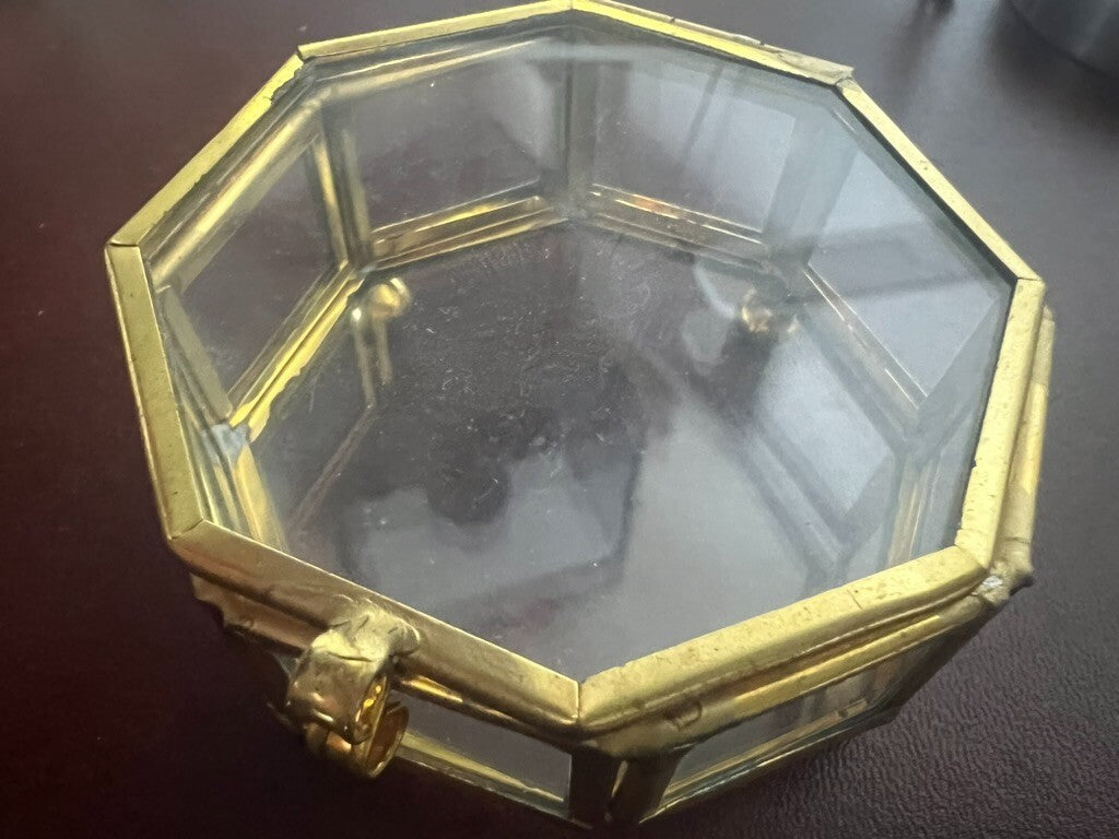 Expositor Montre Poche Laiton Coffret Porte- Gioie Bijoux Vintage