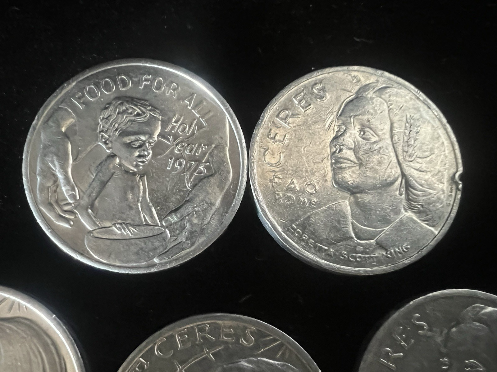 🔴 FAO medaglie commemorative e “Food for All” tema Ceres anni ’70/’80 Lotto 1