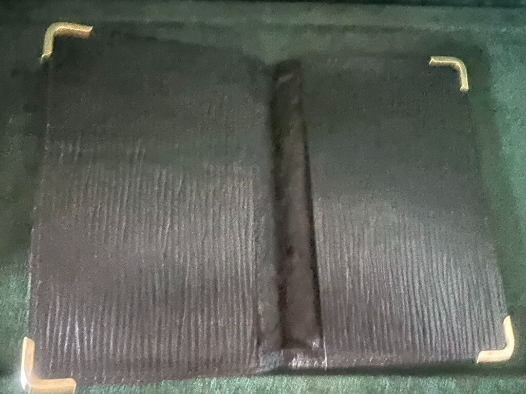 Fendi Porte-Documents Homme Femme Tissu Citrouille Noir et Cuir Original Rétro
