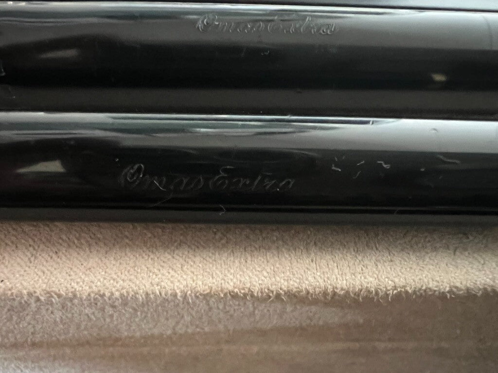 🔴 OMAS EXTRA Füllfederhalter/Kugelschreiber, schwarz, Vintage, Schreibtisch G 