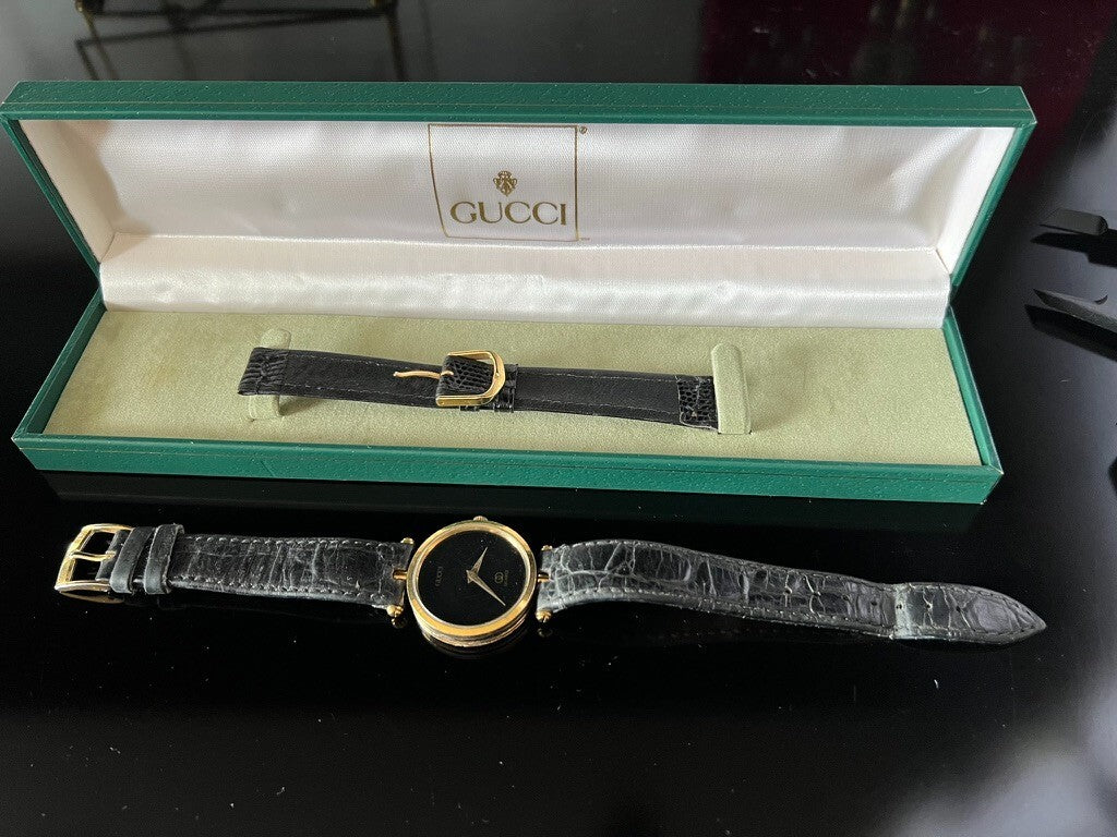 GUCCI Women's Watch Gold Plated Works 2000L Quartz Vintage 80