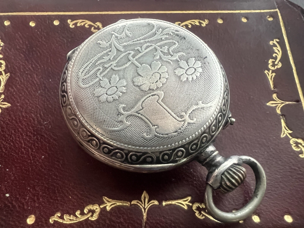 Taschenuhr Silber 800 Frauen Zum Überarbeiten Teile Vintage Remontoir 19