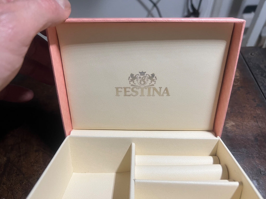 🔴 FESTINA box scatola orologio donna porta gioielli espositore display anelli