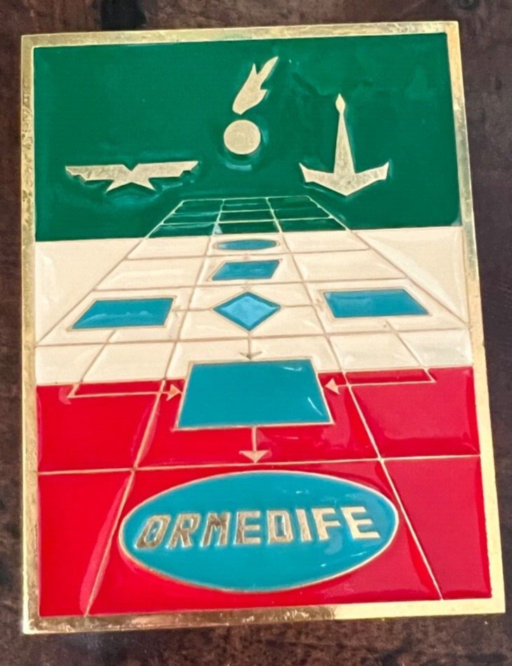 🔴 Crest ORMEDIFE metallo ufficio centrale organizzazione metodi statistica