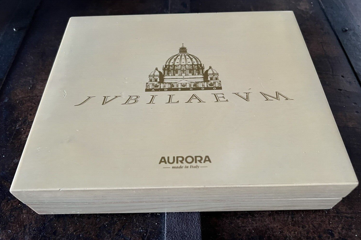 Aurora Jubilee 2000 Wooden Pen Box Case 