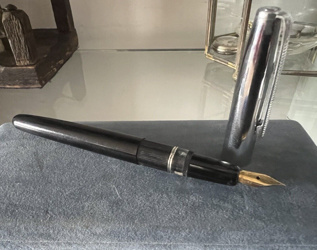 🔴 STILO OLIMPIA 2155 penna stilografica PISTONE pennino Wing Flow vintage