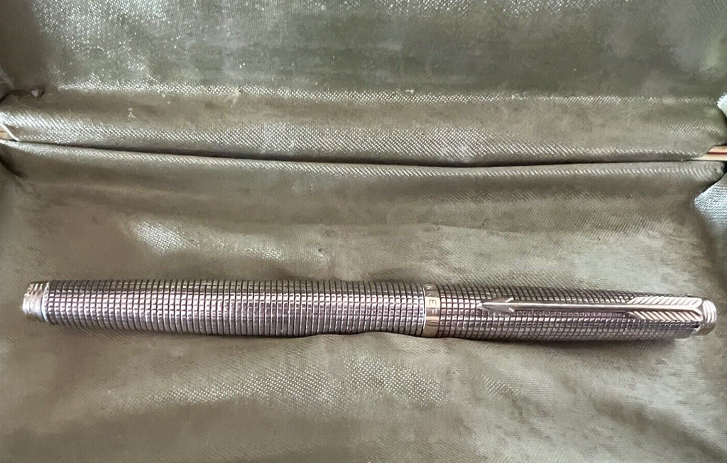 Parker 75 Stylo-Plume Stylo à Plume Argent Solide Sonnet Plaqué Or 