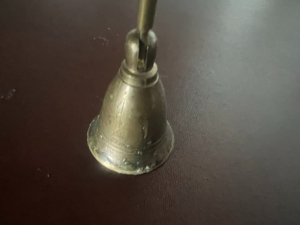 Eteignoir À Bougie Mocciolo Damps Bougie En Bronze Manche Bois Vintage