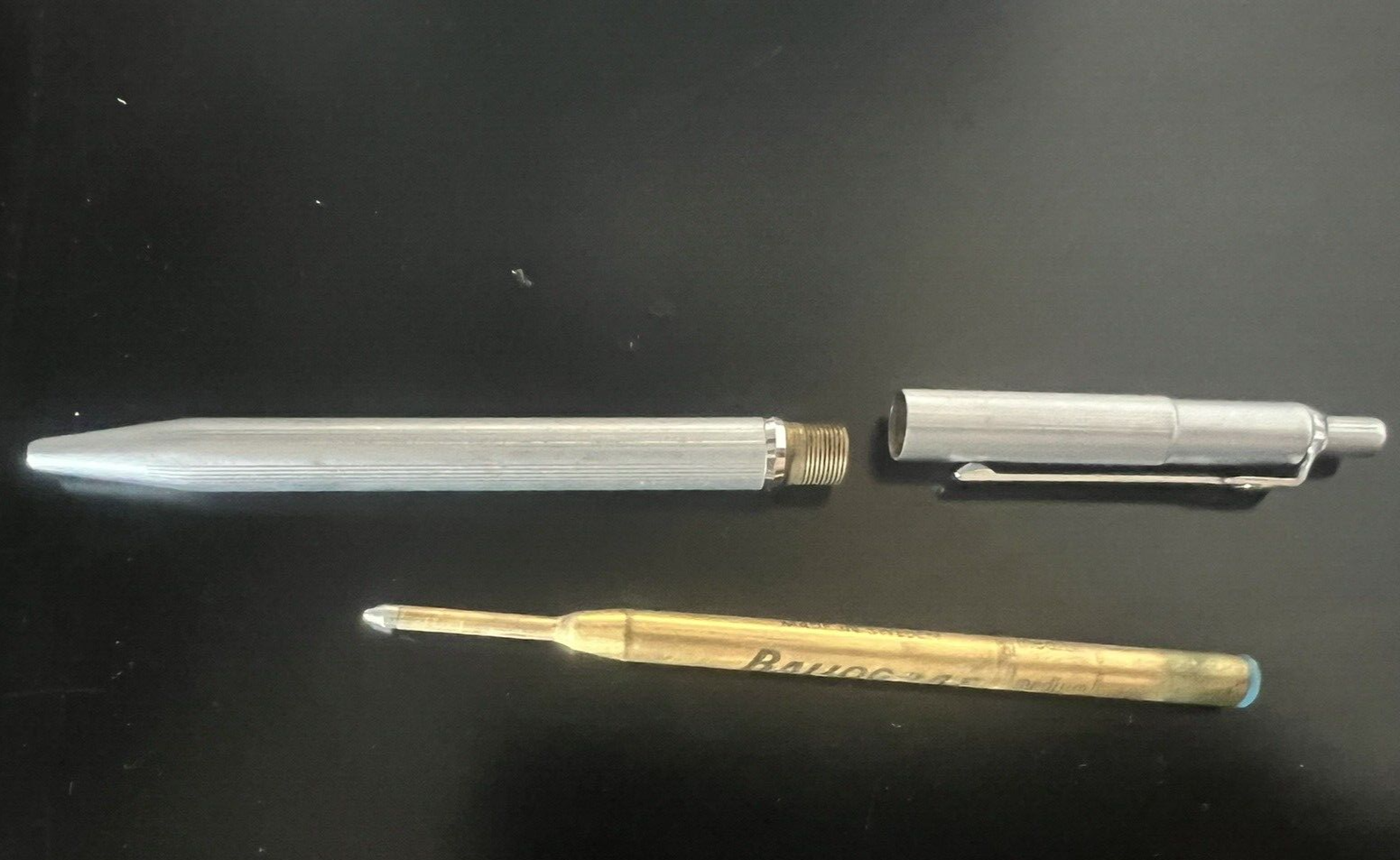 🔴 BALLOGRAF penna sfera pulsante a scatto Signum cromata satinata 2