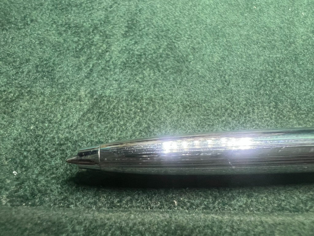 🔴 SHEAFFER penna sfera cromata con sigillo cip a scatto scrive vintage